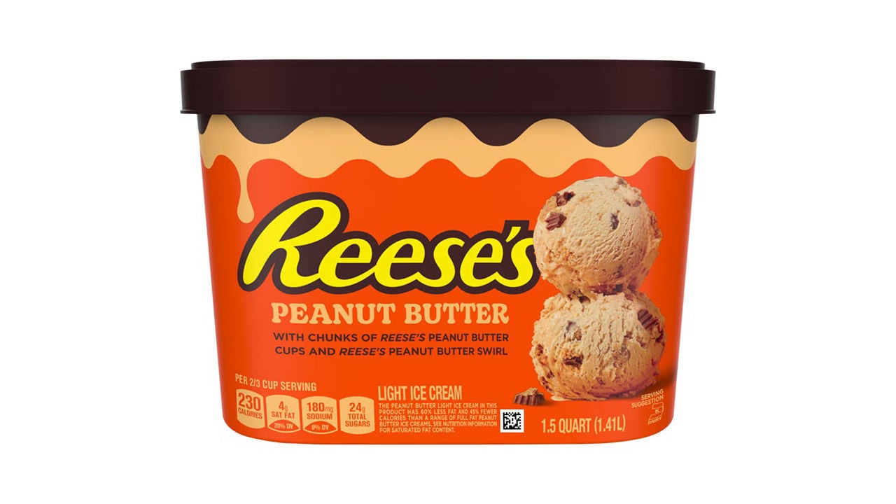 tub of reeses peanut butter light ice cream created by unilever