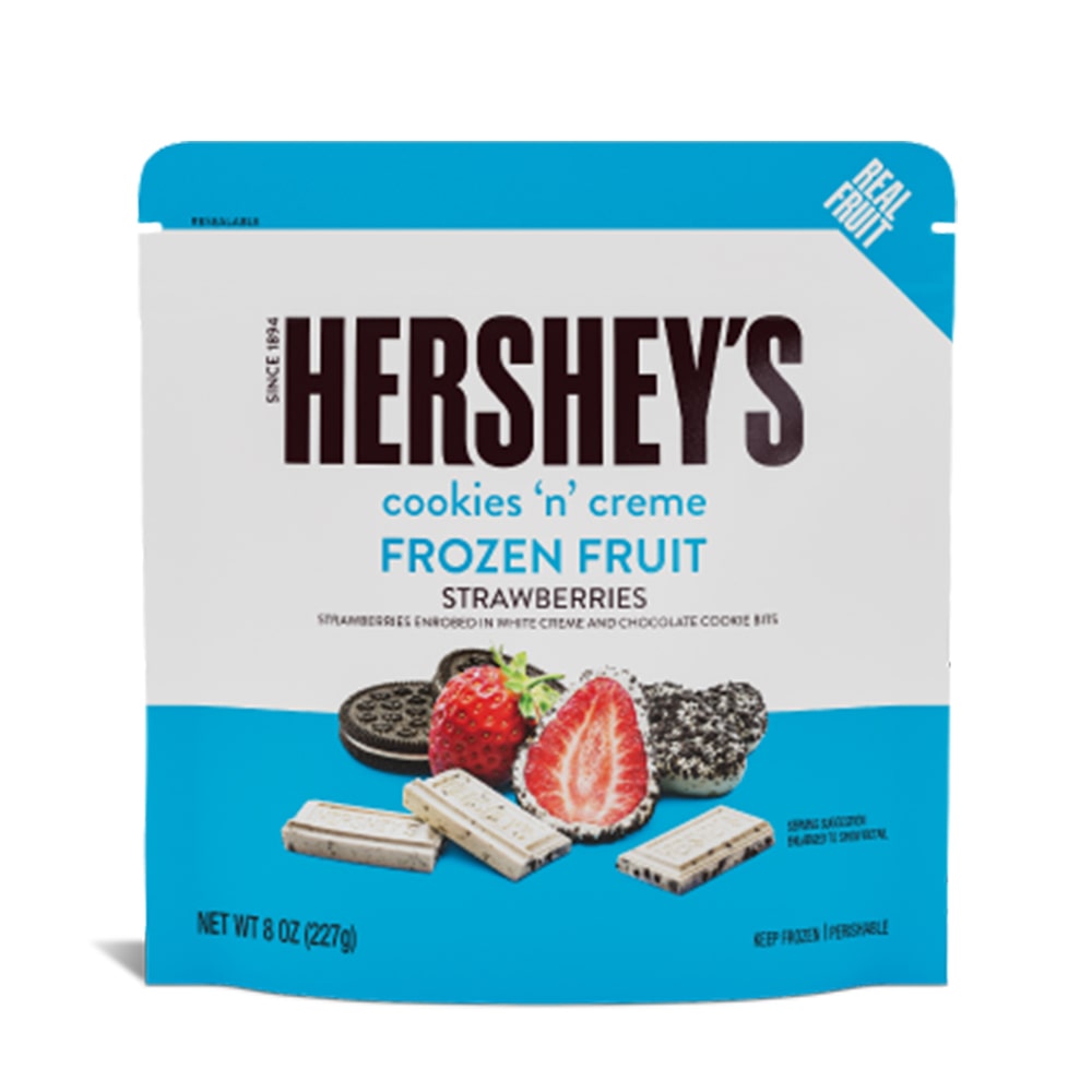 bag of hersheys frozen fruit cookies n creme covered strawberries