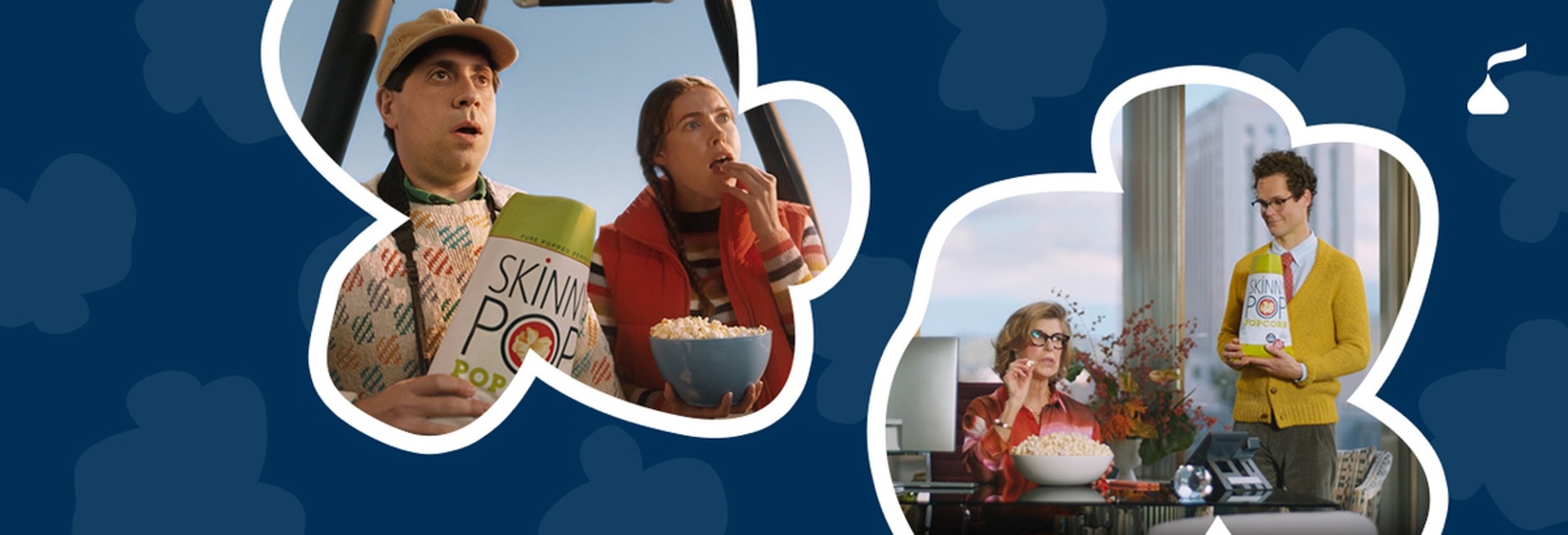People eating SkinnyPop Popcorn